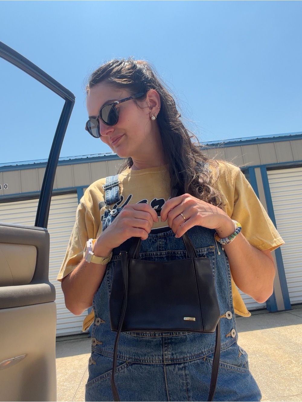 Nine West Black Mini Top-Handle Crossbody Bag - Picture 5 of 6